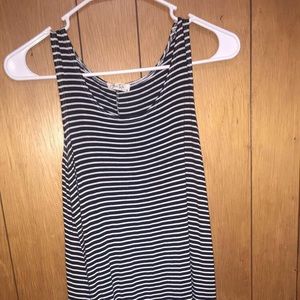 Blue/white striped dress